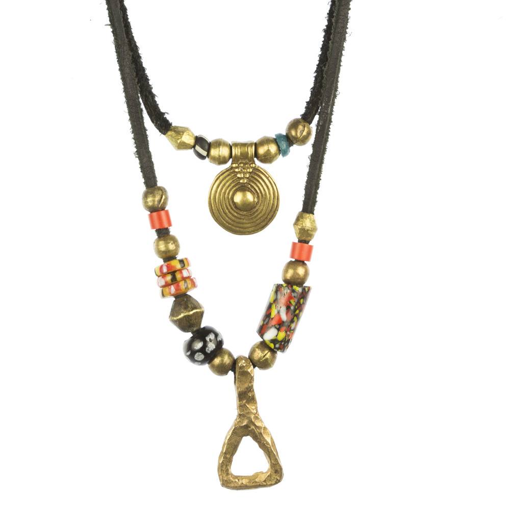Layered African Bead Necklace - Niyama Jewelry by Michelle ...